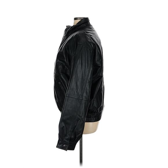 Vintage Y2K Black Bomber Oversized 100% Genuine Leather Off Duty Model Oversized - Picture 4 of 12